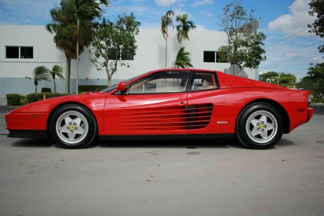 1991 ferrari testarossa 12015 miles fiesta red coupe 4.9l flat-12 5 speed manua