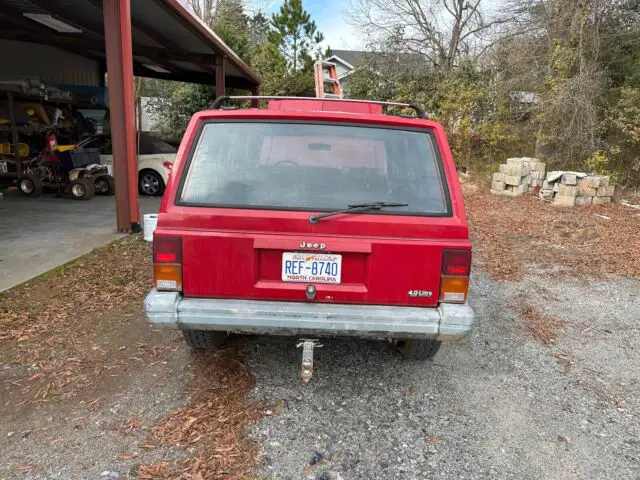 1991 jeep cherokee suv red 4wd automatic laredo