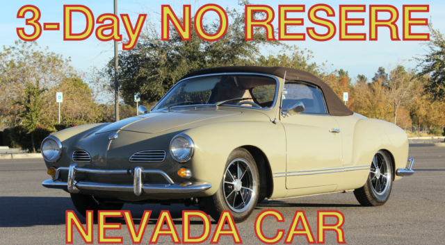 1968 volkswagen karmann ghia convertible (nevada rust free car)