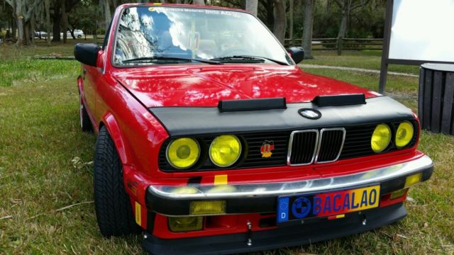 bmw e30 325i 55k original miles convertible 5 speed vogue tires red lowered nr