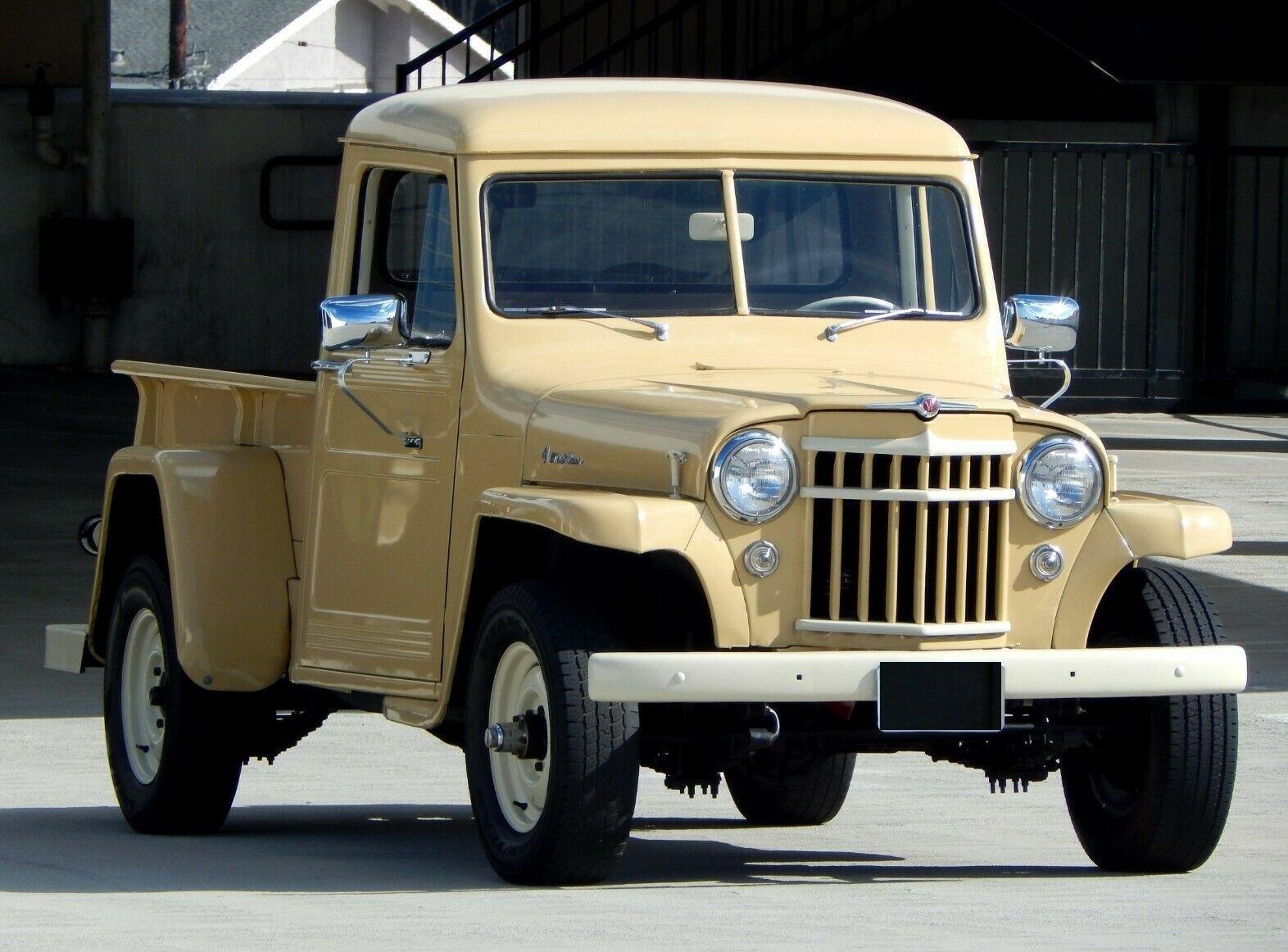 1953 willys pickup 1 ton 4wd jeep with chevy small block v8 engine