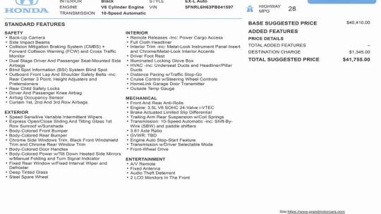 2023 Honda Odyssey (North America)