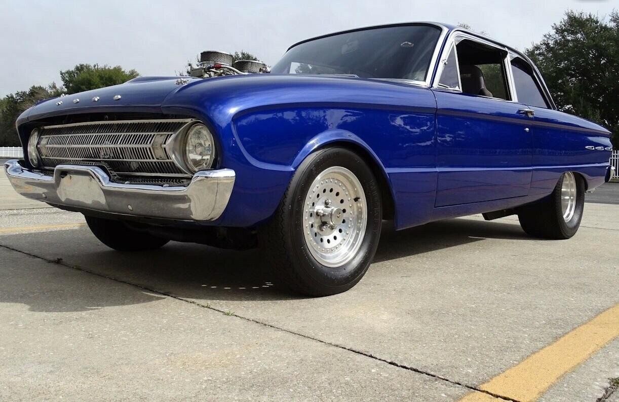 1961 ford falcon pro street blue coupe 351 cid v8 3 speed automatic