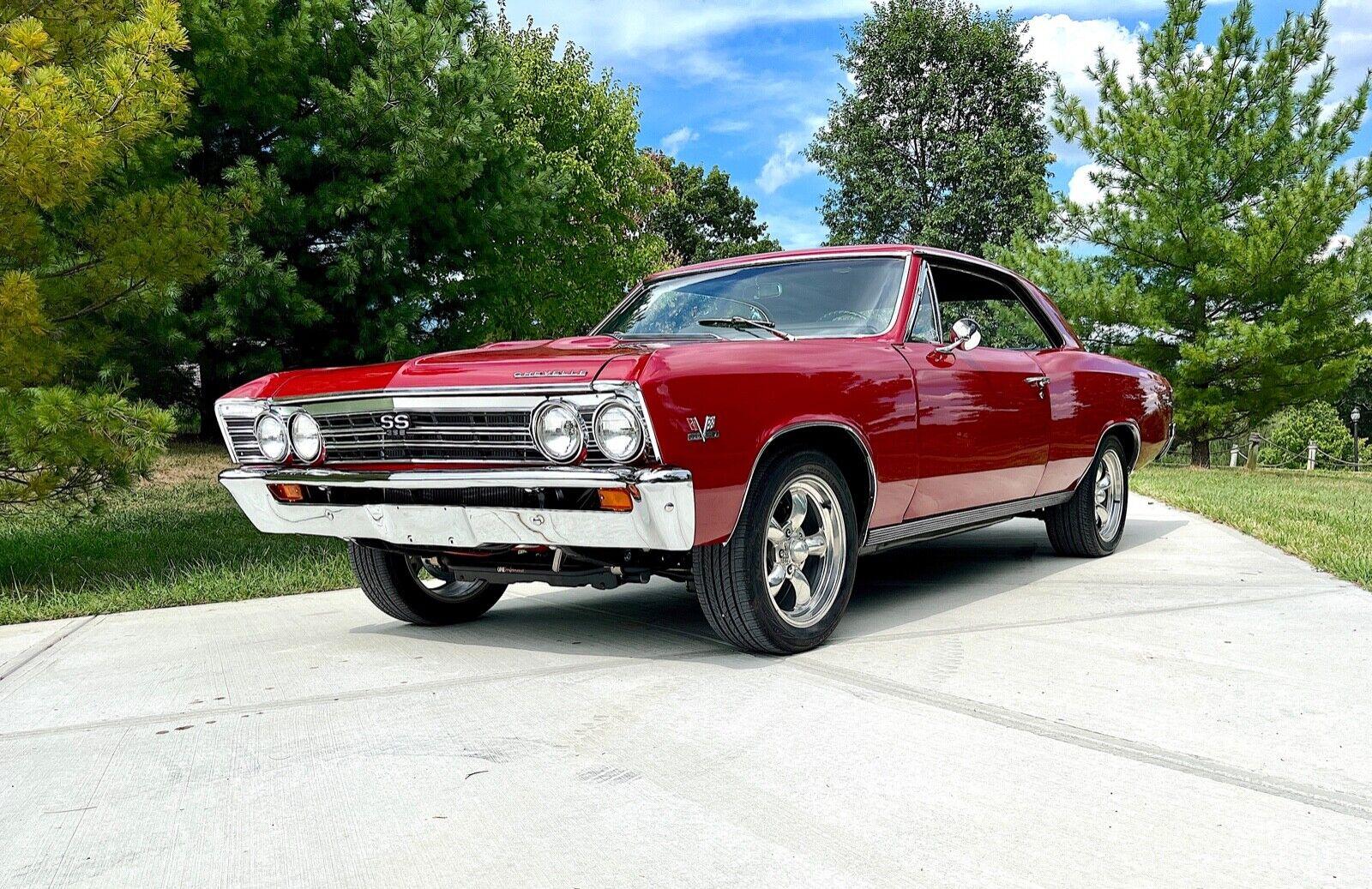 1967 chevrolet chevelle ss 396 4spd 12 bolt bolero red on black