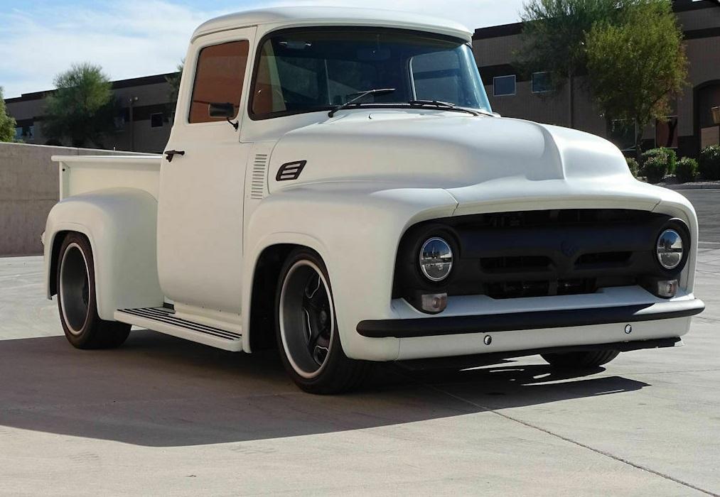 1956 ford f100 6.2l ls3 v8 4 speed automatic white satin