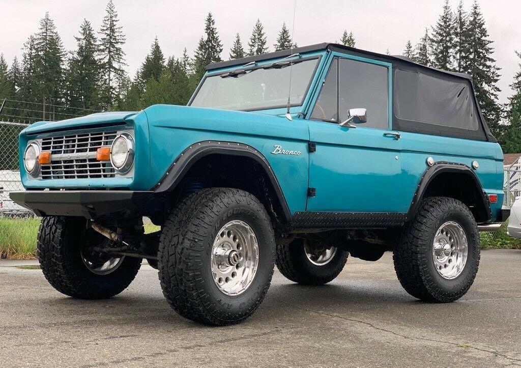 1969 ford bronco 289 4 spd aqua gulfstream aqua paint