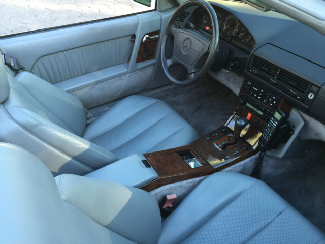mercedes benz sl class sl600r, 1994, white, leather interior, convert