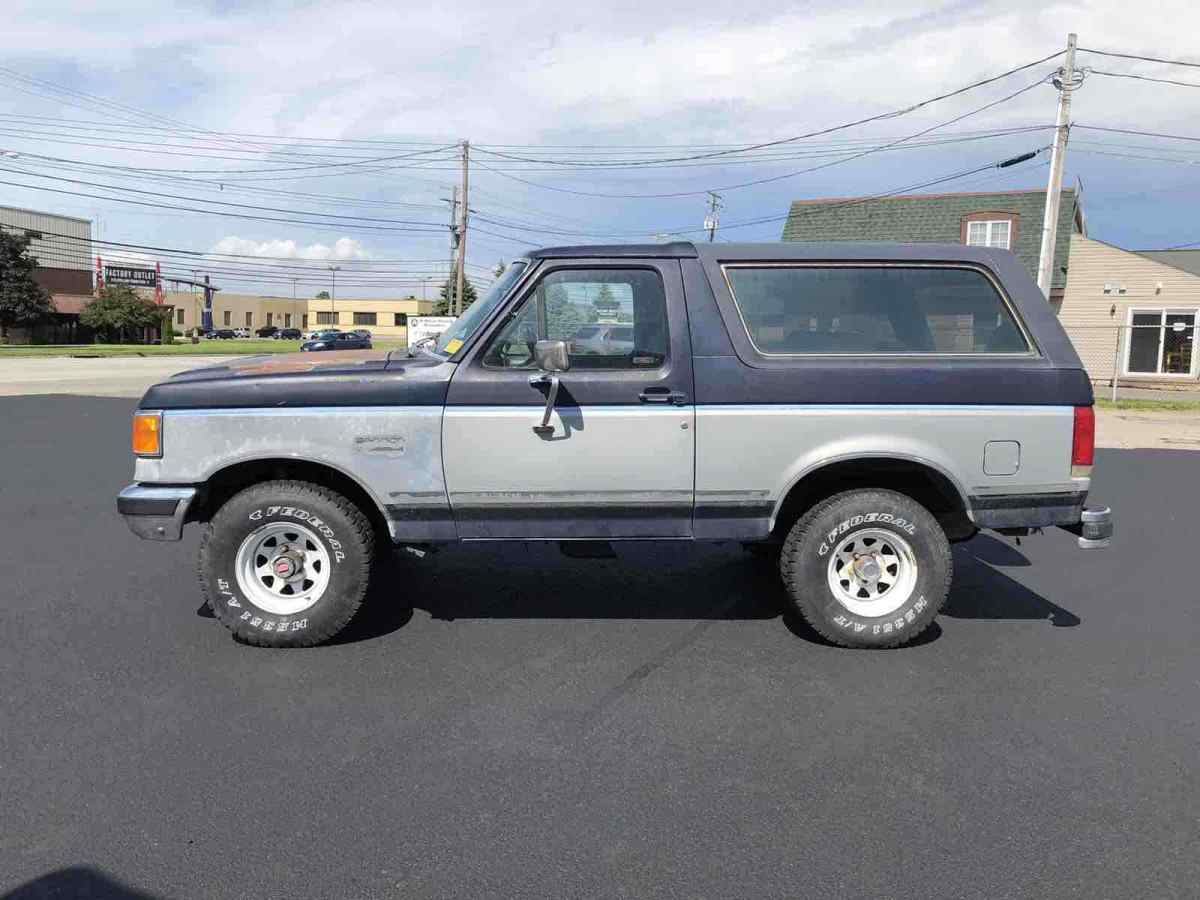1990 ford bronco suv blue 4wd automatic u100