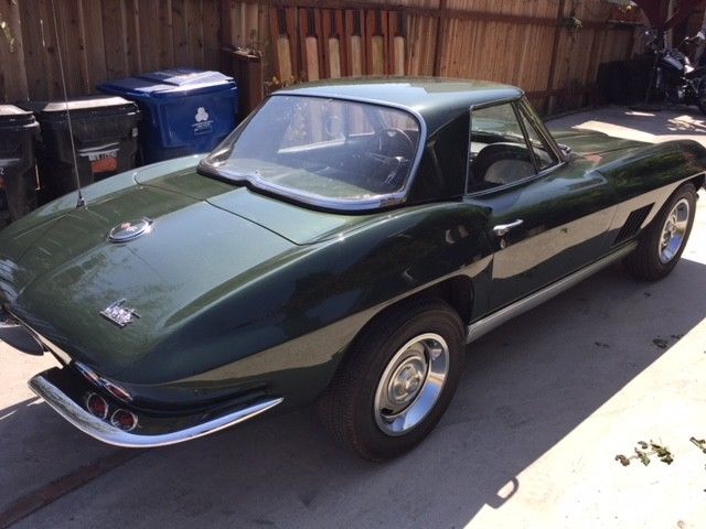1967 chevrolet corvette convertible 327-350 goodwood green on green