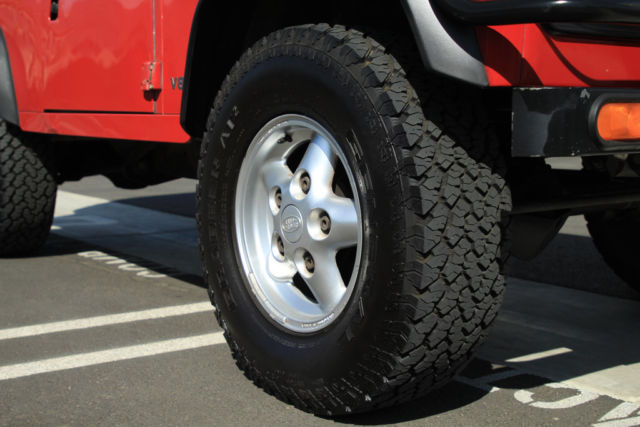 1994 land rover defender 90 d90 convertible in red / california - desert truck