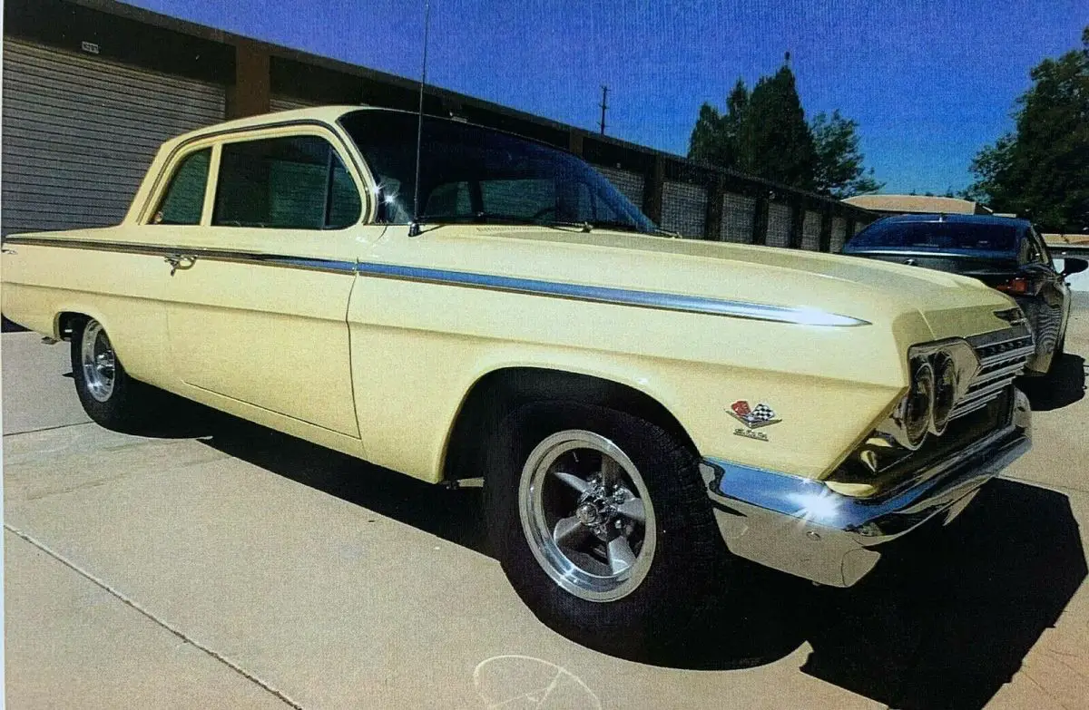 1962 chevrolet bel air sedan yellow rwd automatic 2 door
