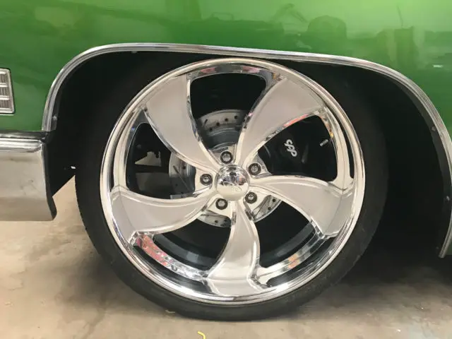 1967 cadillac convertible, lowered with cpp big brake kit on 22" intros