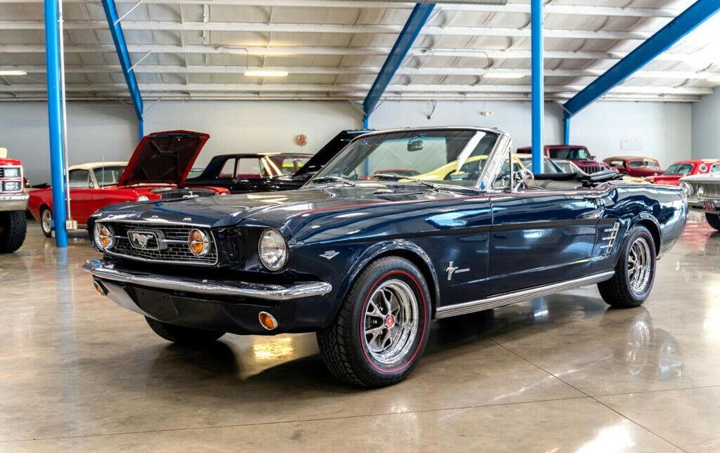 1966 ford mustang 2dr convertible blue manual 90760 miles