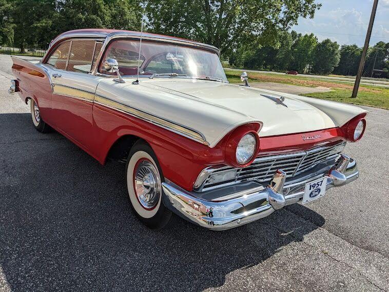 1957 ford fairlane club victoria 500 13233 miles red hardtop