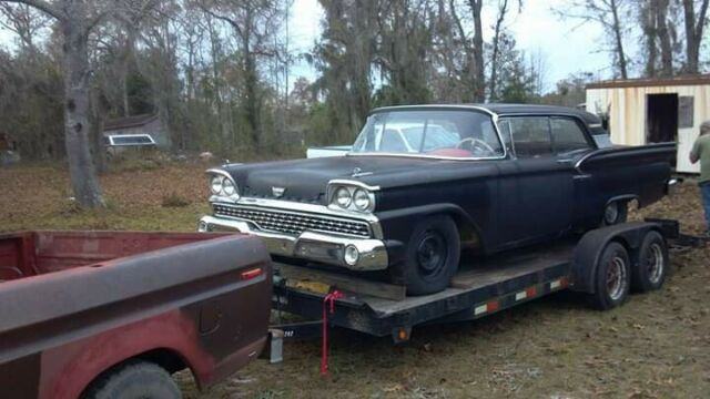 1959 ford galaxie 500 black rwd automatic