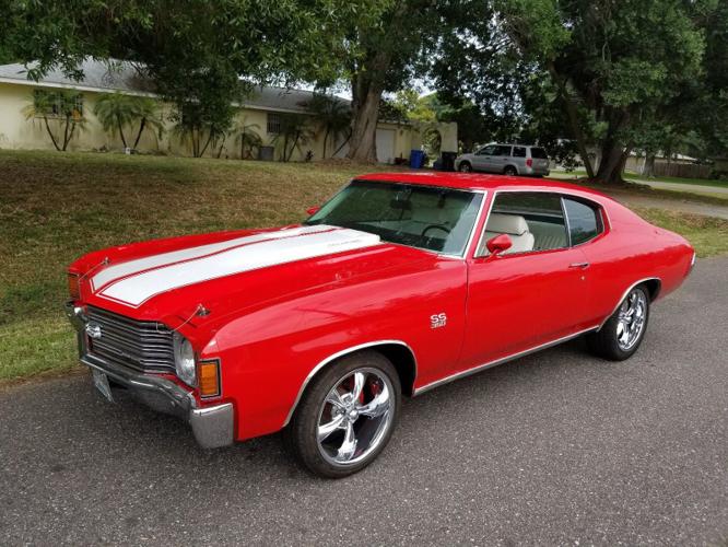 1972 chevrolet chevelle zz3 350 v8 700r4 viper red for sale in warwick, rhode island
