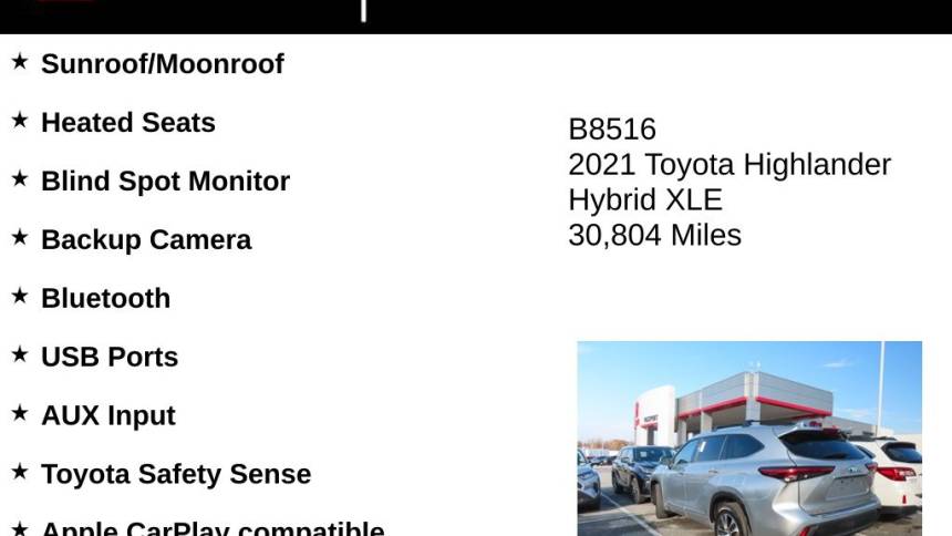 2021 toyota highlander hybrid xle
