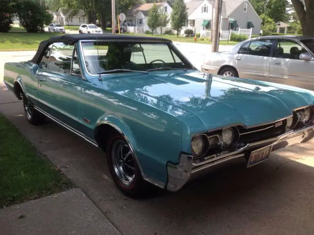 1967 oldsmobile 442 w30 convertible 4-speed numbers matching blue muscle car