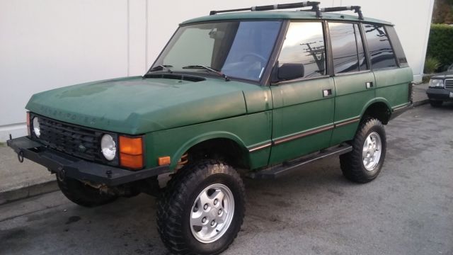solid rustfree 1992 land rover range rover swb classic cnty 3.9l