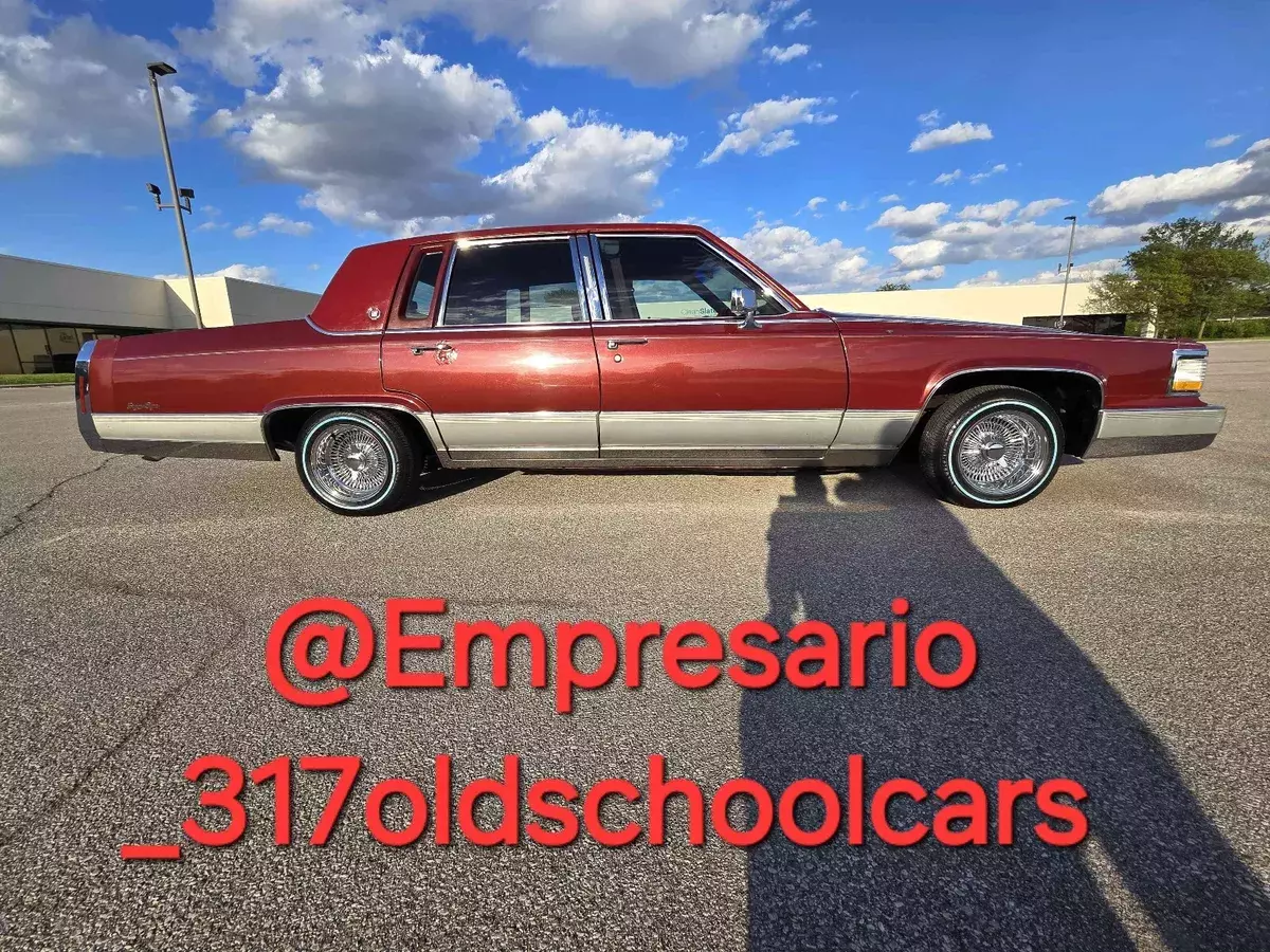 1990 cadillac brougham sedan red