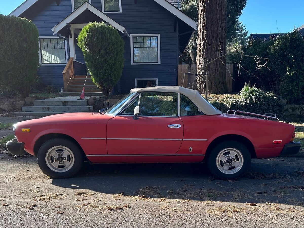 1980 fiat 124 spider 2000 convertible with fuel injection