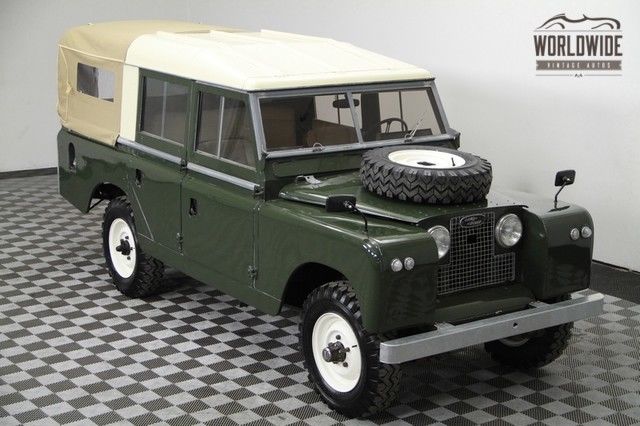 1963 land rover defender series iia 10k original miles! crew cab 109. restored