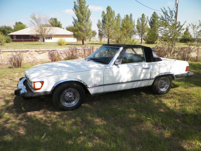 1981 mercedes benz convertible & hardtop white
