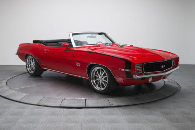1969 chevrolet camaro rs/ss 349 miles torch red convertible 427 v8 5 speed manua