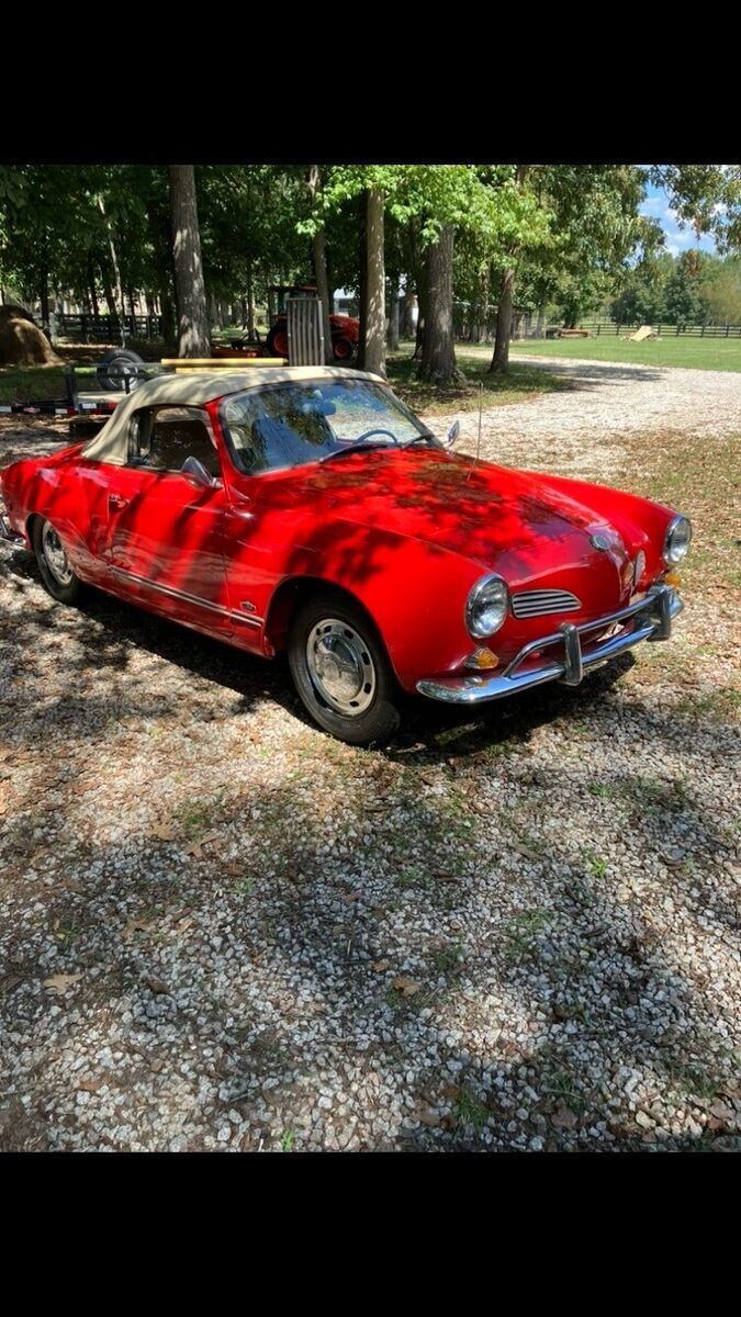 1968 volkswagen karmann ghia cabriolet convertible red rwd manual type 141