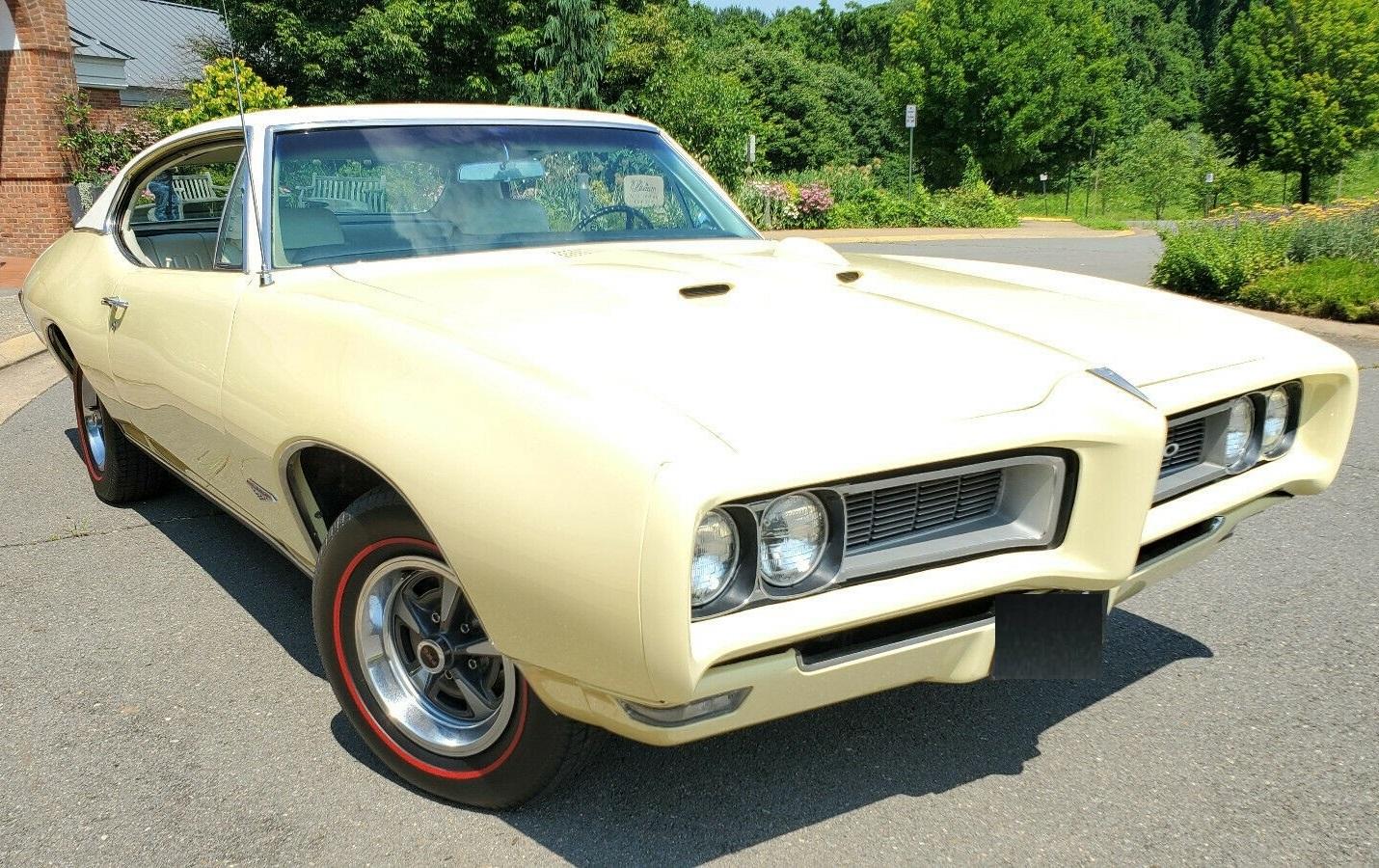 1968 pontiac gto mayfair maize with ivory vinyl top