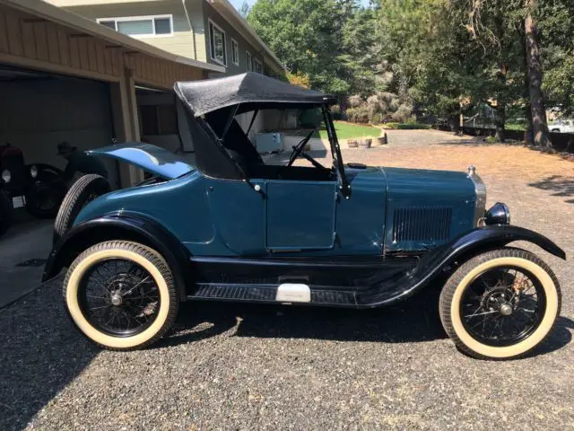 model t blue roadster