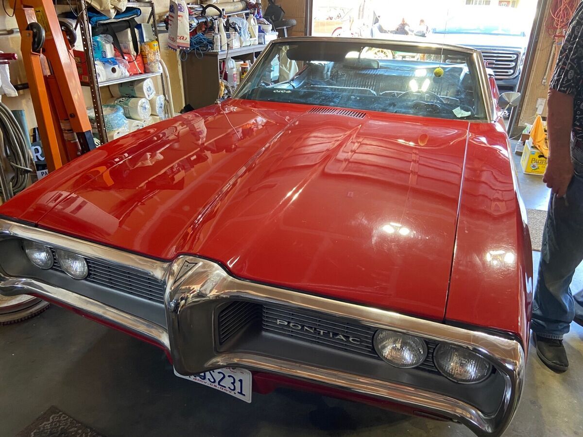 1968 pontiac tempest convertible red rwd automatic gto