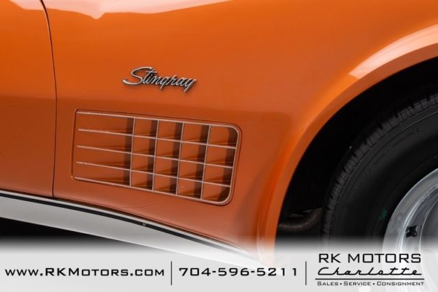 1971 chevrolet corvette 81,360 miles ontario orange convertible 350 v8 3 speed