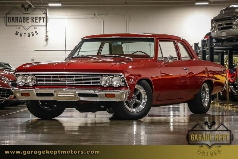 1966 chevrolet chevelle 300 red coupe 62199 62,199 miles