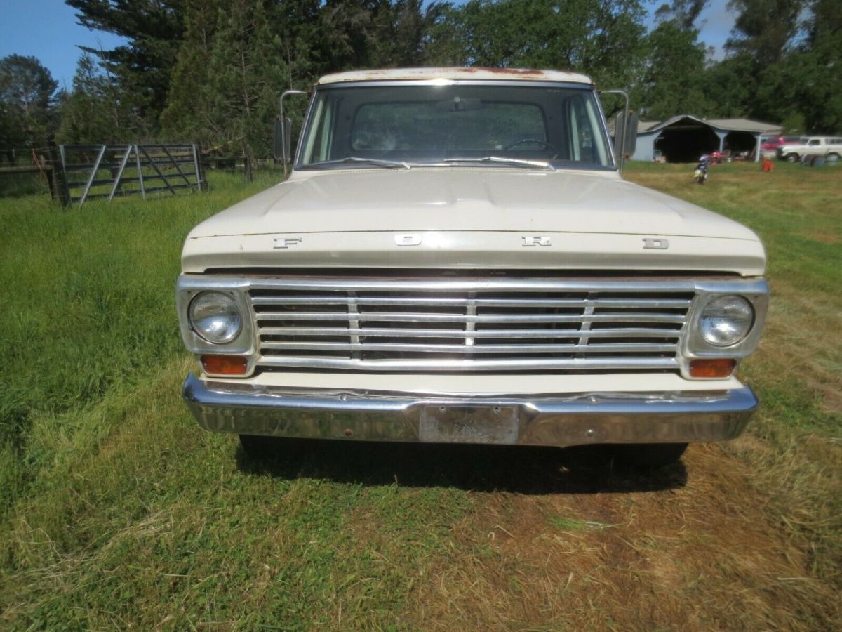68 1968 ford f250 custom cab trailer special 390 auto rust free california truck