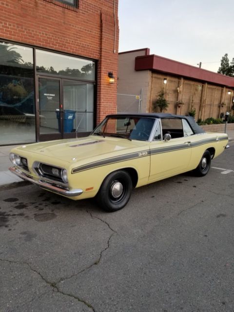 1969 plymouth barracuda 340 formula s convertible survivor