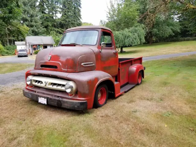 1953 1954 1955 ford cabover pickup truck 400 v8 hot rat rod f-100 patina coe