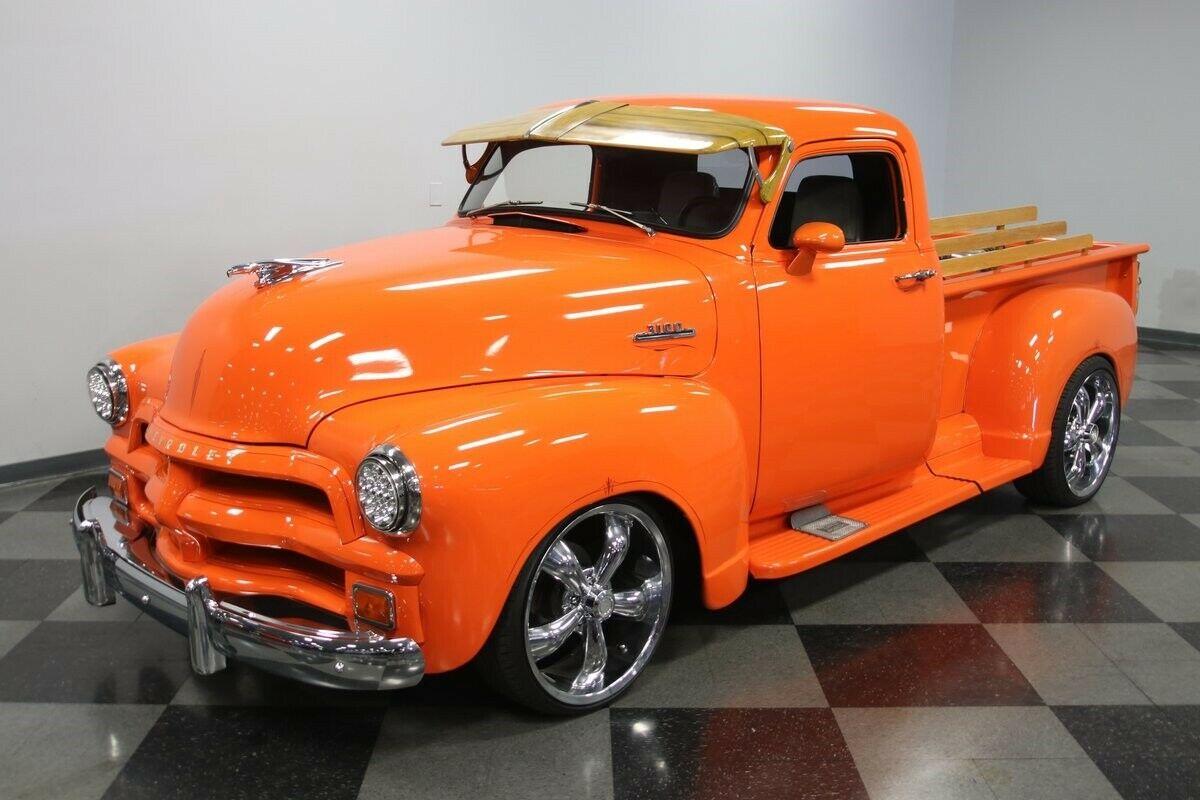 1954 chevrolet pickup restomod classic vintage chrome big block short bed chevy truck
