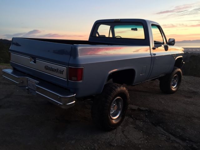 1987 chevrolet silverado original california truck 4x4 squarebody k10 v10 c10