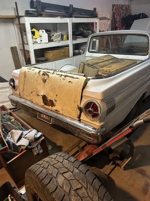 65 ranchero falcon, it was a texas car most of its life, originally a 289 car