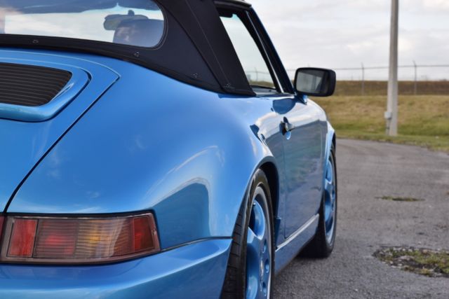 only 63,000 miles rare tahoe blue 964 convertible 5 speed manual