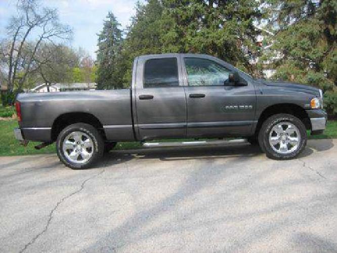 2003 dodge ram 1500 4x4 quad cab slt- crew cab - gray = 119k mi. in elkhart, in