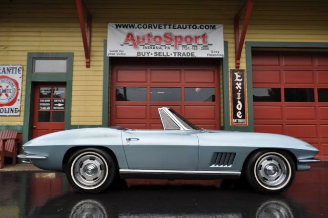 1967 elkhart blue teal interior #’s matching corvette conv. rare color combo!