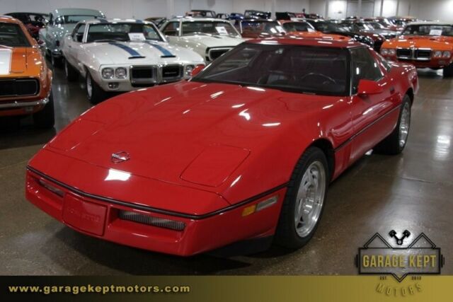 1990 chevrolet corvette zr-1 bright red coupe 5.7l/375hp v8 24115 miles