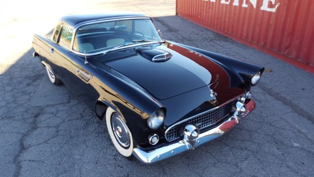 1955 ford thunderbird #401vin. 22k miles! correct blk.blk/wht. original & stock