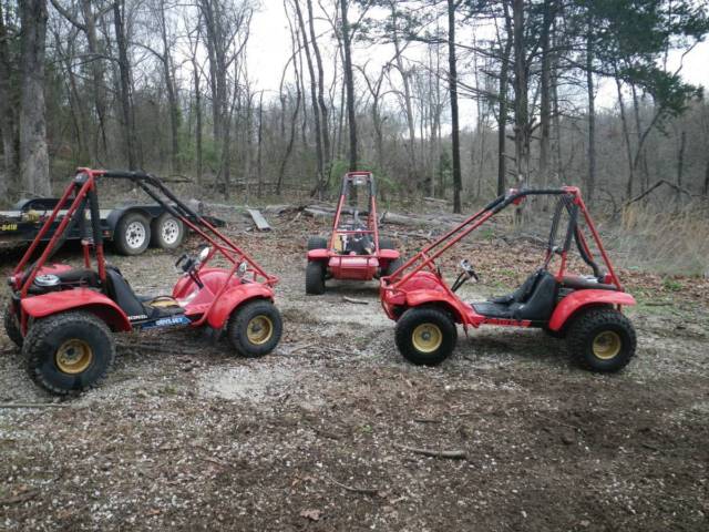 3- honda odyssey dune buggies - 250cc 2 stroke - very fast and fun - 2 run