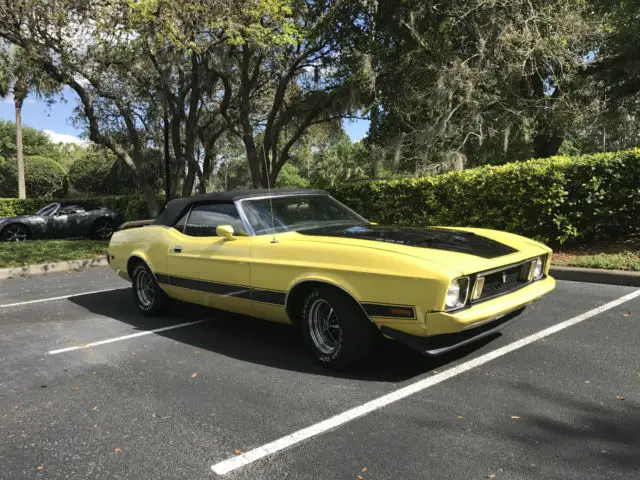 rare 1973 mustang convertible 351 cleveland mach 1 styling!! beautiful