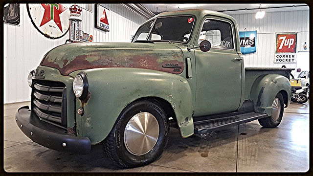 48 green old school gmc rat rod 6 cyl 5 speed classic show truck pickup wms 49