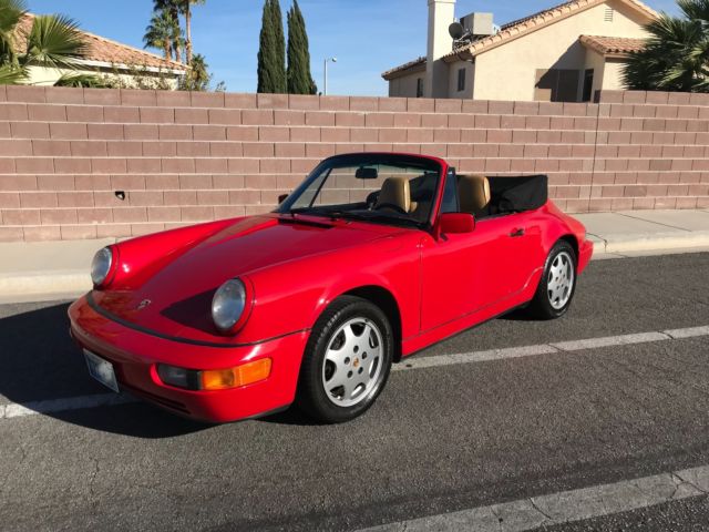 no reserve 1991 porsche 911 cabriolet 33k original miles 5 speed 1 owner