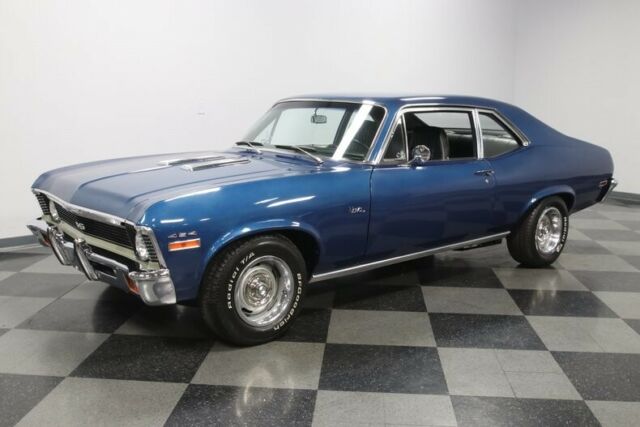 classic vintage chevy chrome blue black auto meter flowmaster msd edelbrock